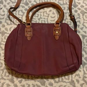 Dark red crossbody purse